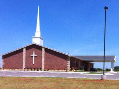 Completed Crosspoint Church construction in Stillwater, OK.